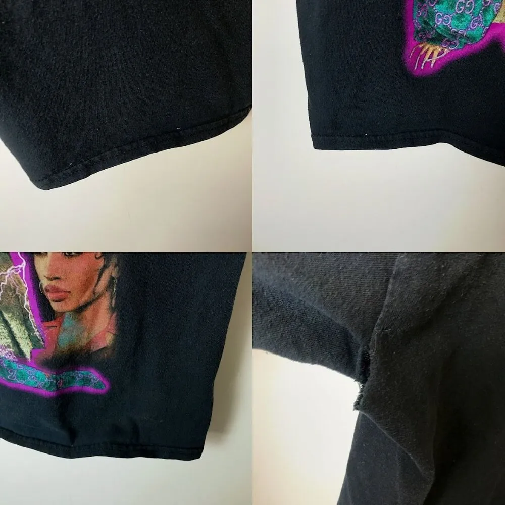 Saweetie Graphic Rap Tee Medium Black 100% Cotton 90s Vibe T-Shirt Hip Hop - Image 5