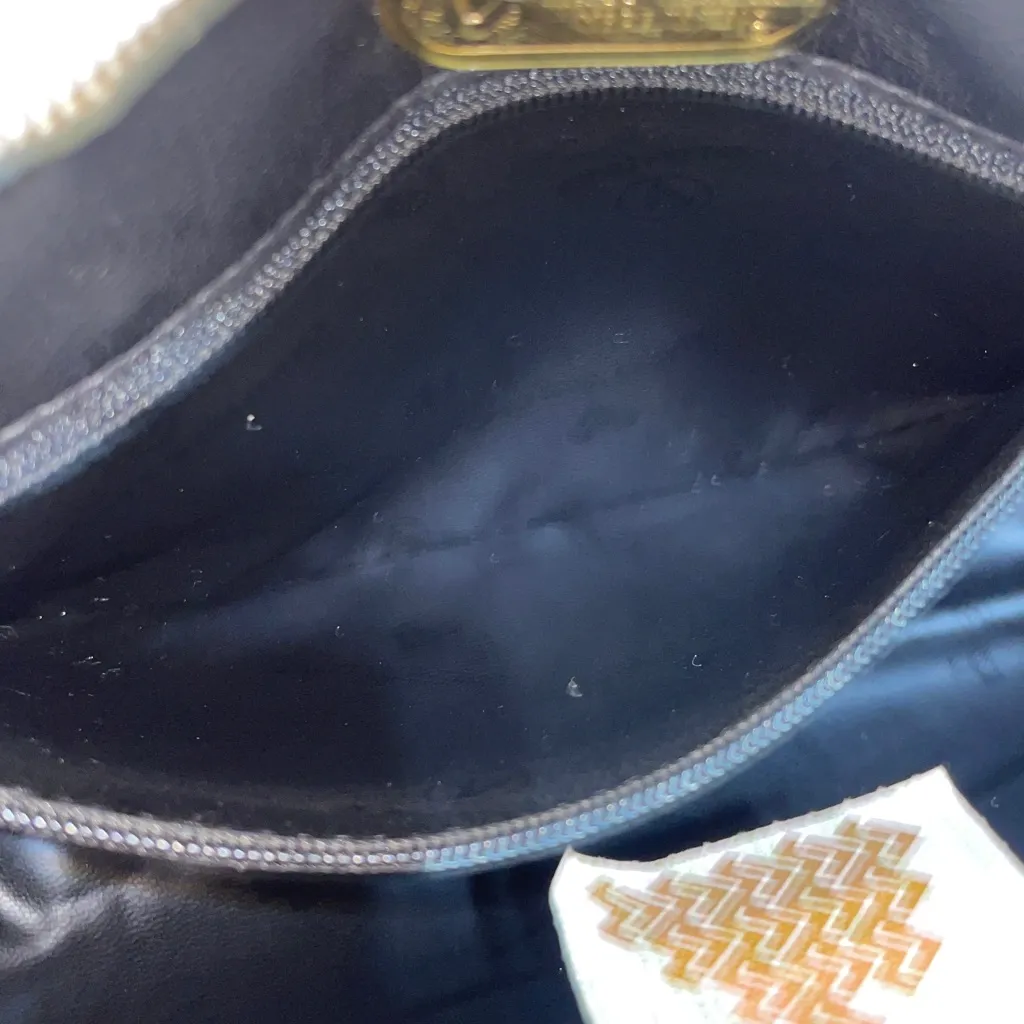 Mario Valentino White Textured Clutch with Gold Accents - Image 15