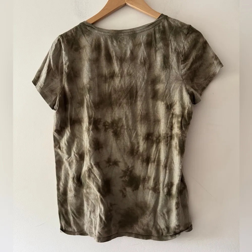 PINK Victoria’s Secret Army Green Tie Dye T Shirt - Image 3