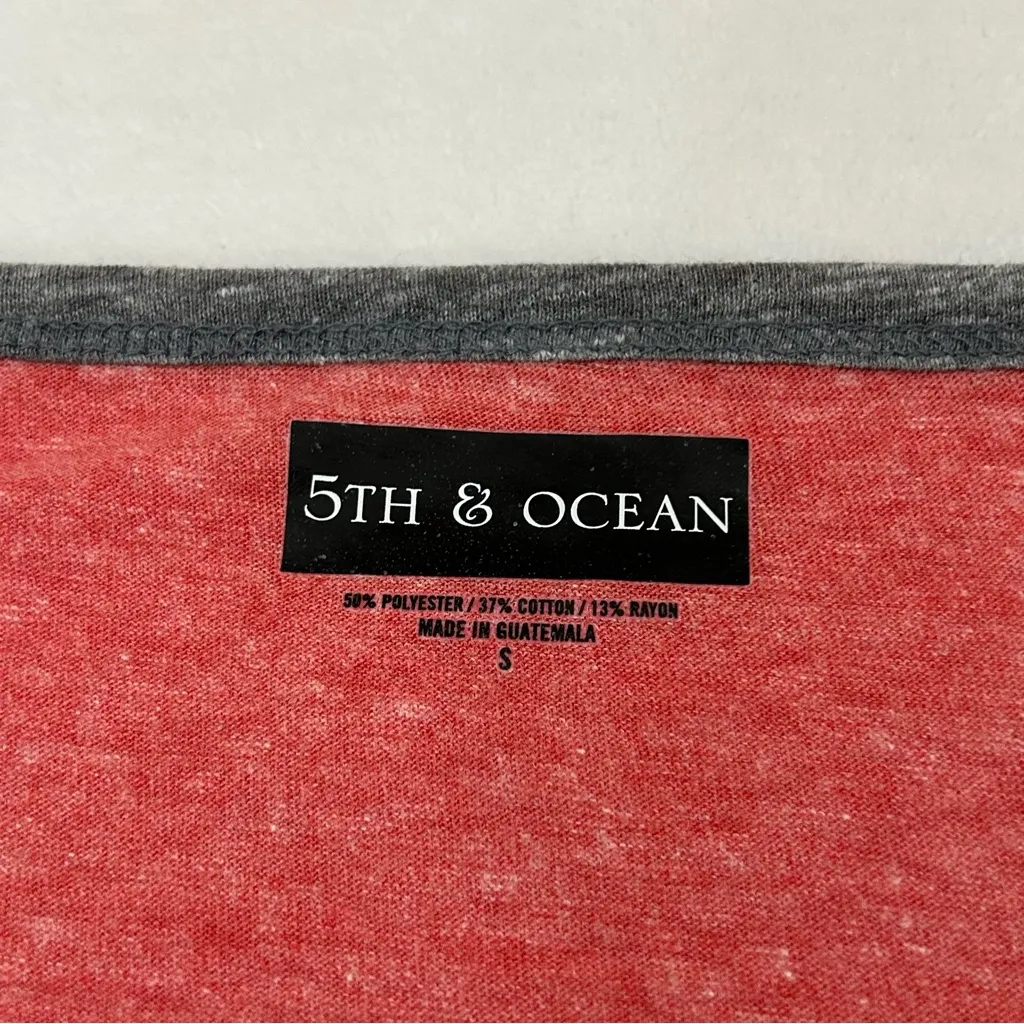 Atlanta Hawks NBA Basketball 5th & Ocean Red 3/4 Long Sleeve Tee Shirt Women’s S - Image 5