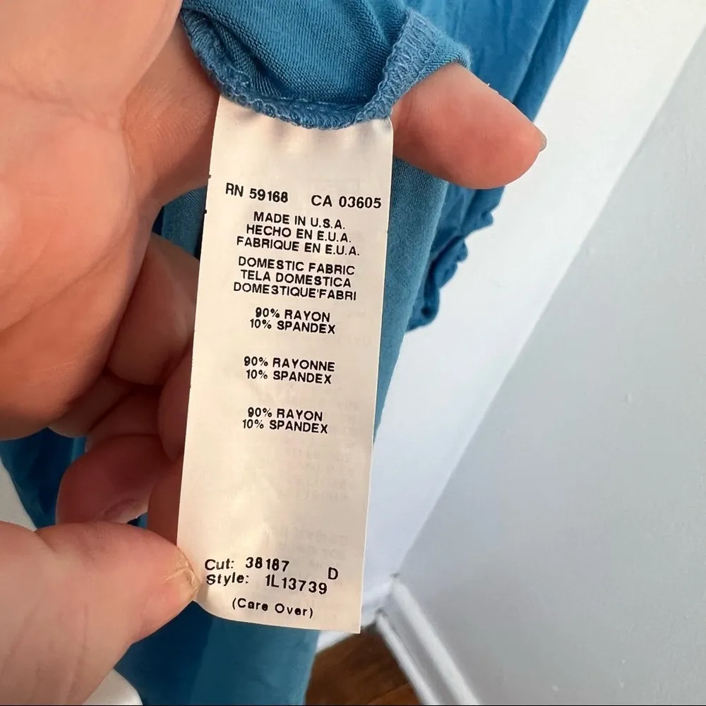 Karen Kane Braided Tie Neck Top Sky Blue - Image 9