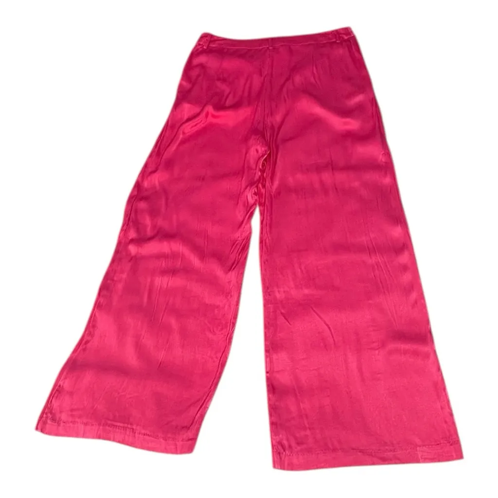 Bardot Hot Pink Wide Leg Pants Womens Size 12  Barbiecore Dopamine Girlhood - Image 3