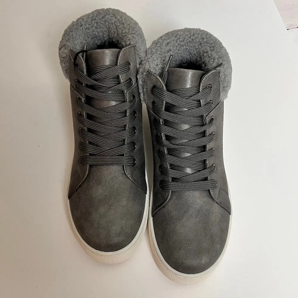 Sonoma Women's Kinsleyy Faux Fur High Top Ortholite Sneakers Sz 7 - Image 2