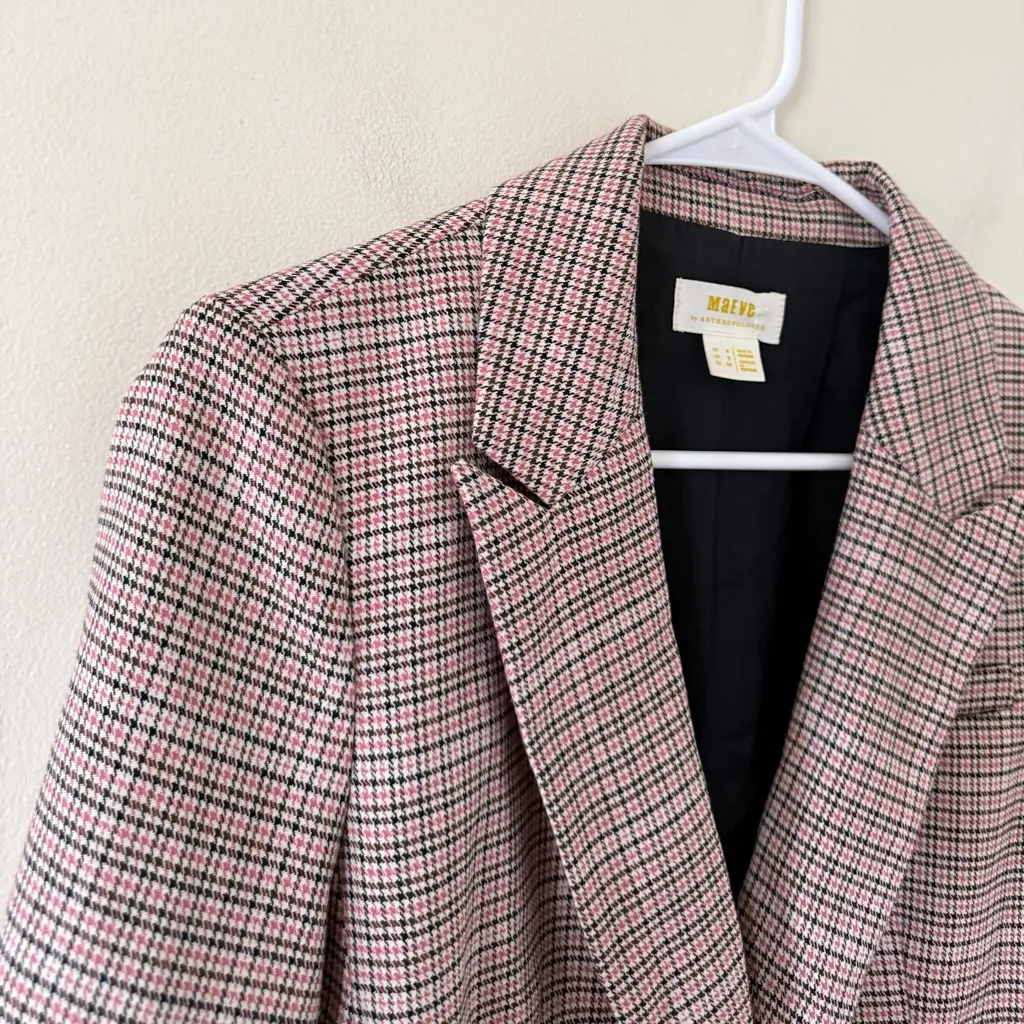 Anthropologie Maeve Plaid Roll-Sleeve Blazer - Image 4