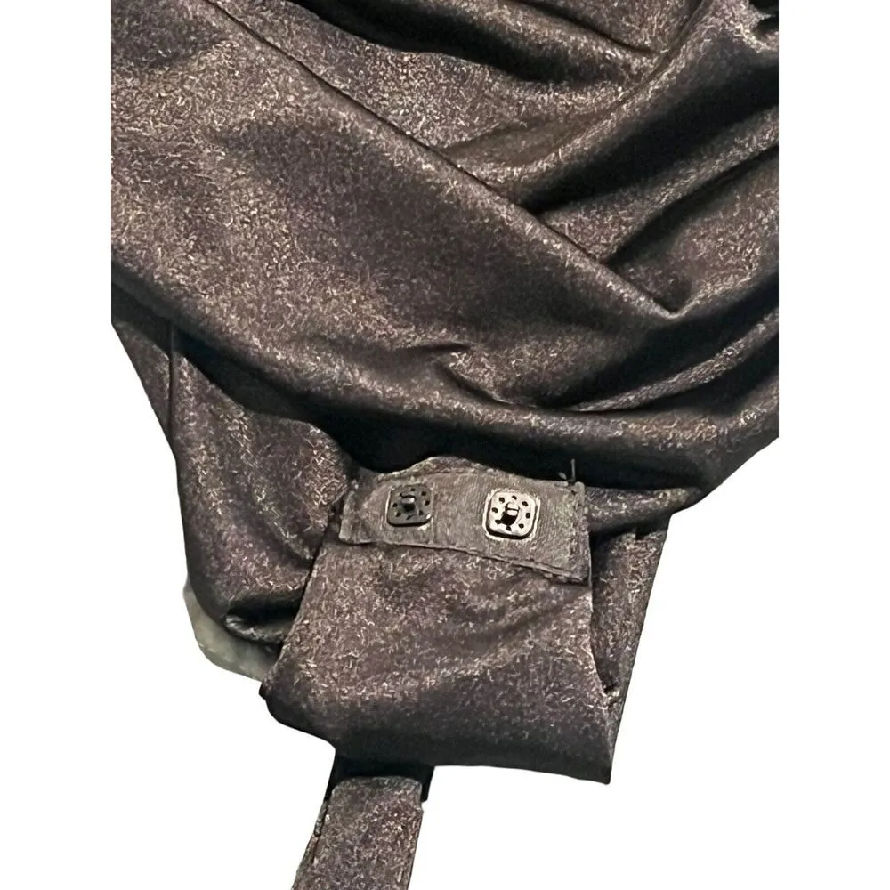 Misguided Bodysuit Womens 8 Black Sheer Single Strap Rouched Sides Snap Crotch - Image 3