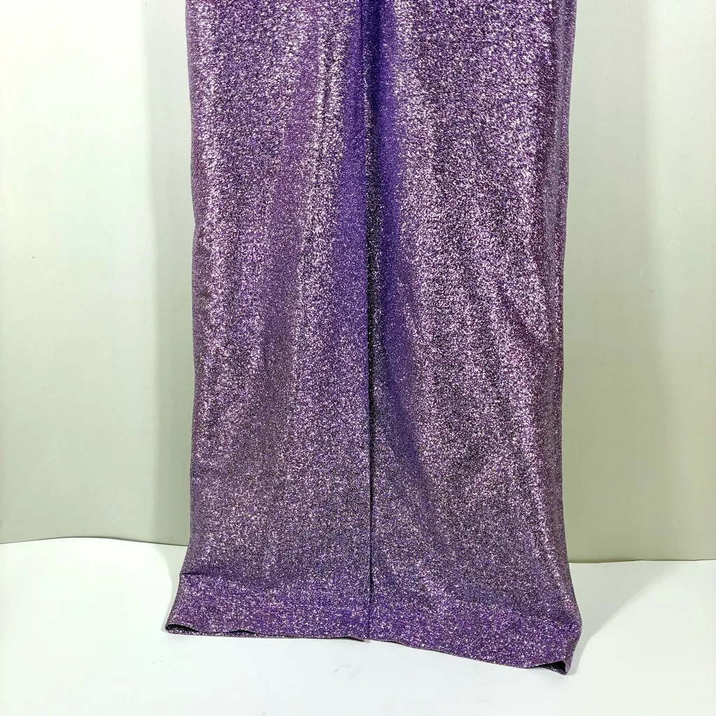 Oscar de la Renta Lame Column Gown Maxi Dress Metallic Lavender 6 NWT - Image 13