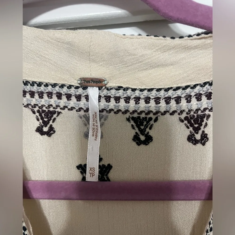 FREE PEOPLE Stargazer Embroidered Peasant Dress - Image 6