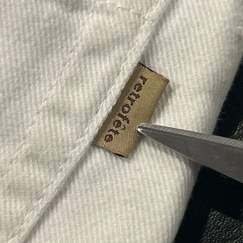 Retrofete Jeans Womens 25 X 31 Chris White Distressed Straight Leg Italy - Image 8