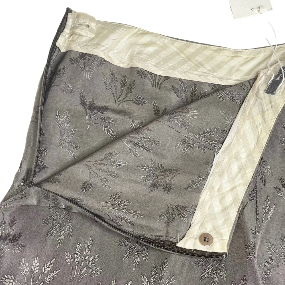 new  ⚘ Floral Embroidered Shimmery Silk Duponi Pant Pants ⚘ Gunmetal ⚘ Sml - Image 10