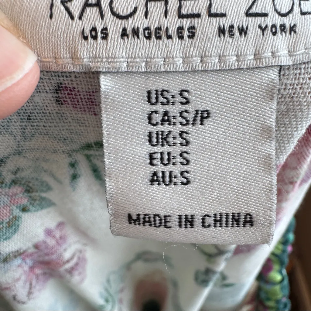 Rachel Zoe Tropical Floral Maxi Skirt Womens S Linen Blend Boho Summer Beach - Image 8