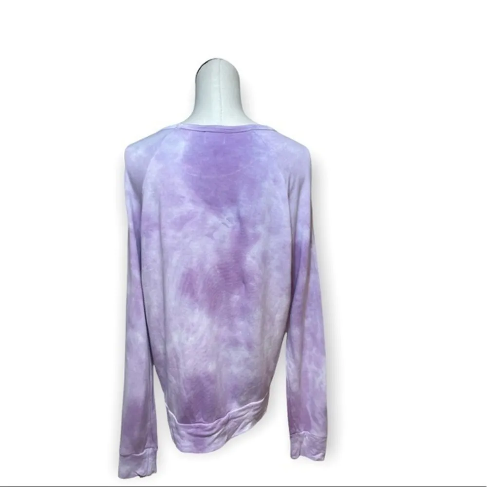 NEW Marine Layer Purple White Striped Double Knit Crew Neck Crop Top SZ Large M - Image 5