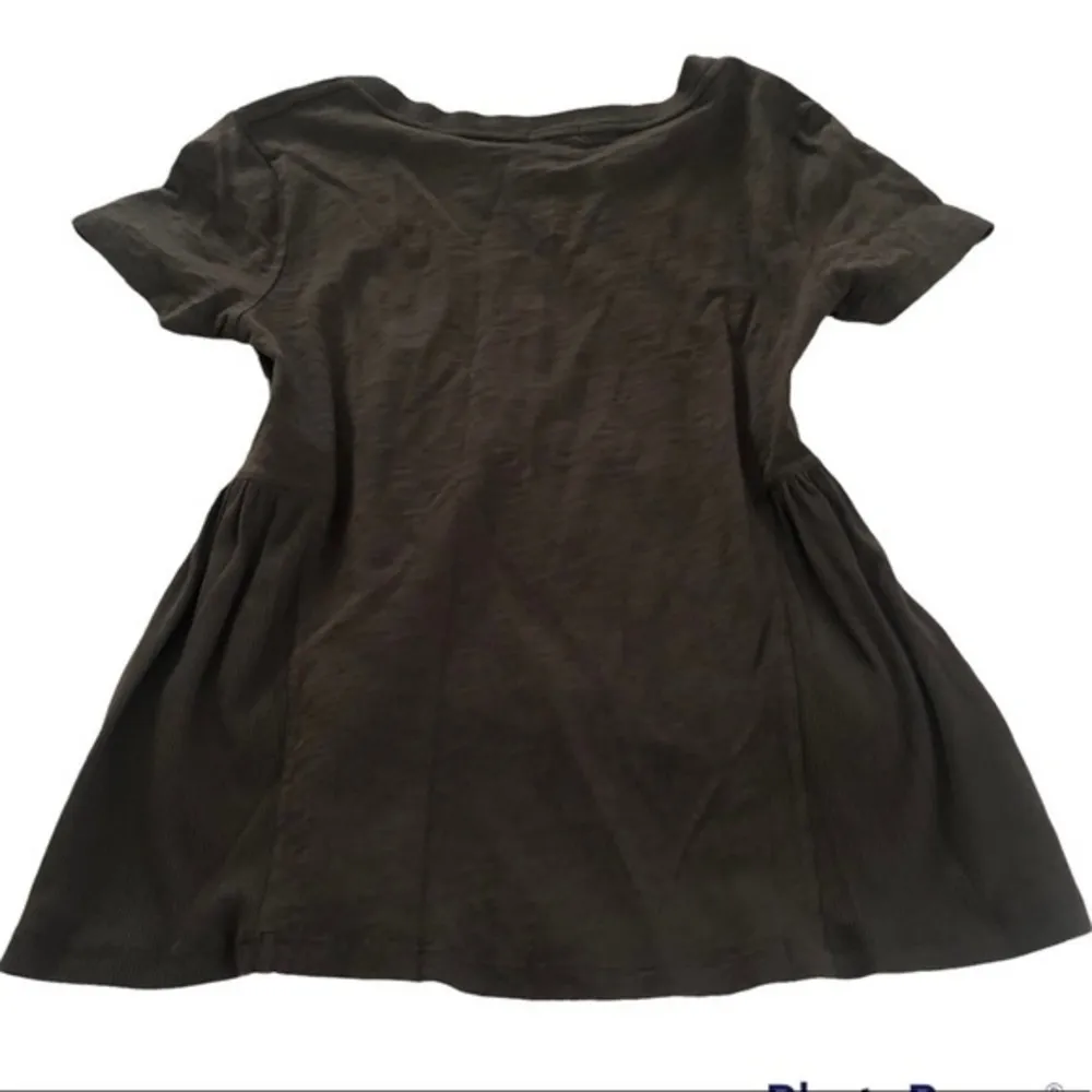 🔵 SALE 3/$25 ANTHRO DYLAN CHARCOAL GREY TEE SHORT SLEEVE KNIT TOP S - Image 3