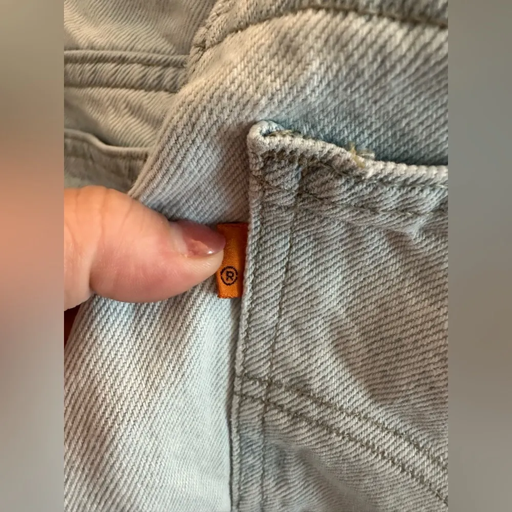 Vintage Levi’s 90s Orange Tab tapered leg 550 denim light wash blue jeans - Image 5