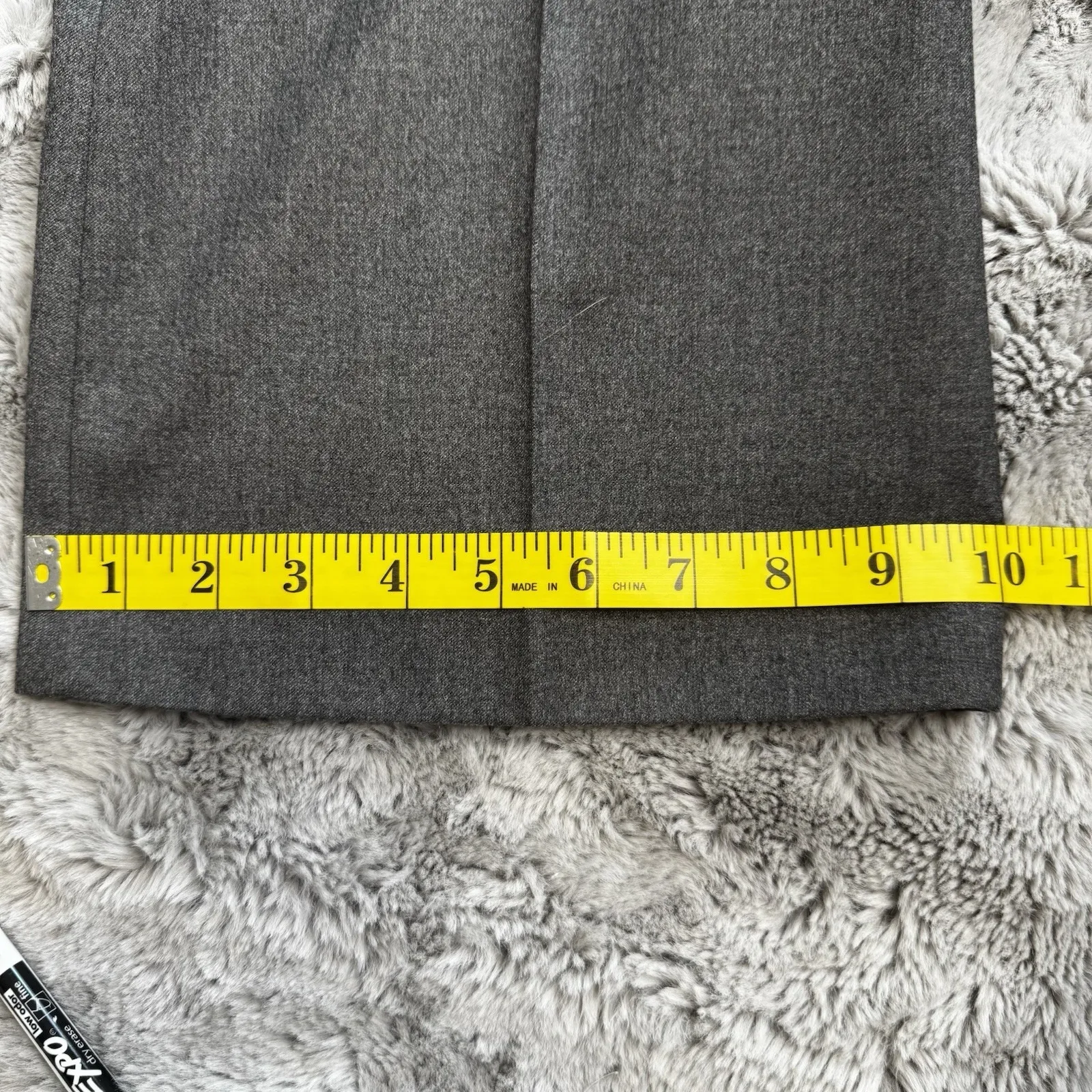 Adrienne Vittadini‎ Pants Womens Sz 8 Heather Gray Dress Wide Leg 32x32 - Image 13