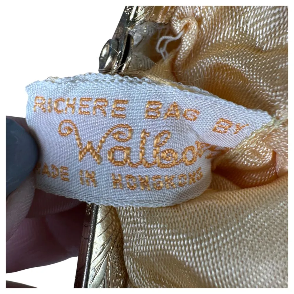 Richere Bag by Walborg Japan Vintage Gold Beaded Clutch Purse Handbag - Image 3