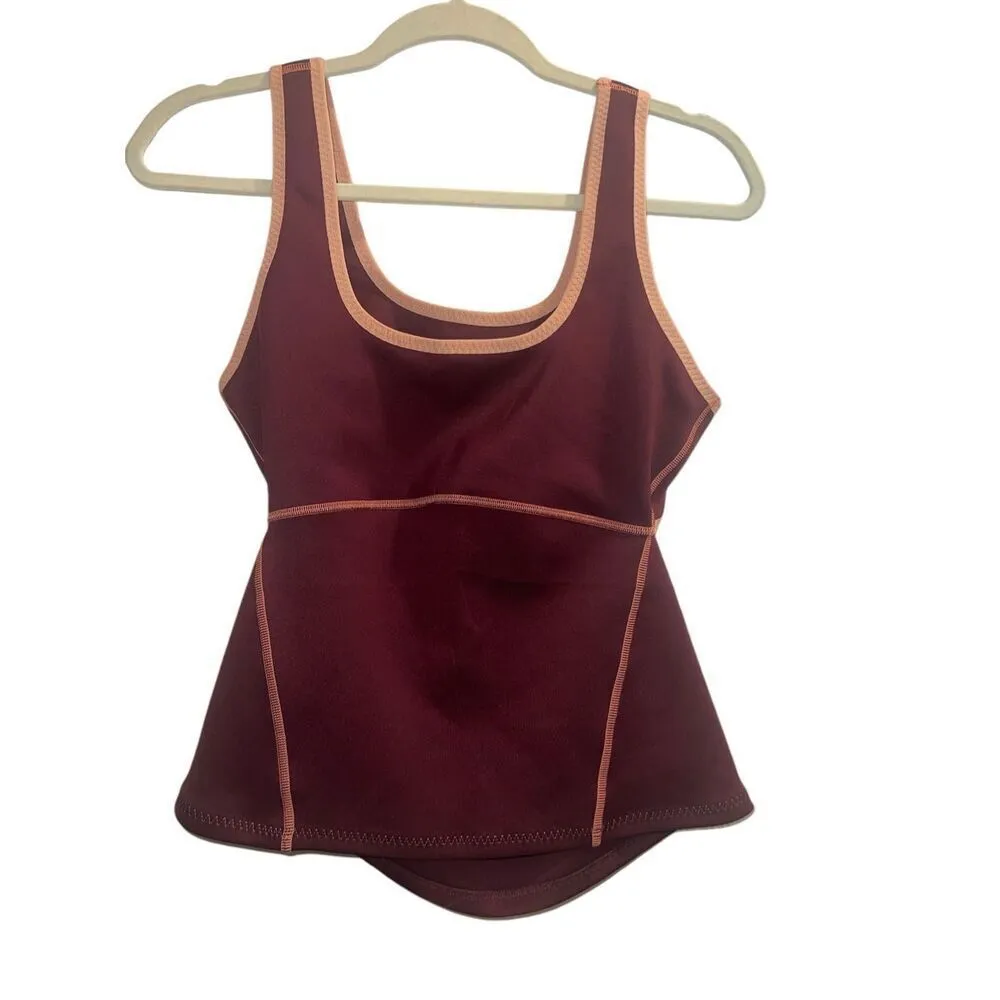 ✨Fabletics Barrier Scuba Sz Large Merlot Tank✨ - Image 4