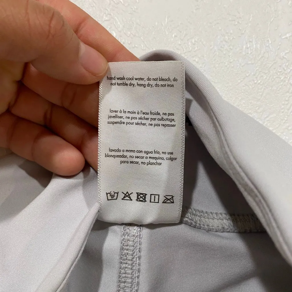 We Wore What Gray Lace Up High Waist Leggings XS Stretch Athleisure Pants - Image 7