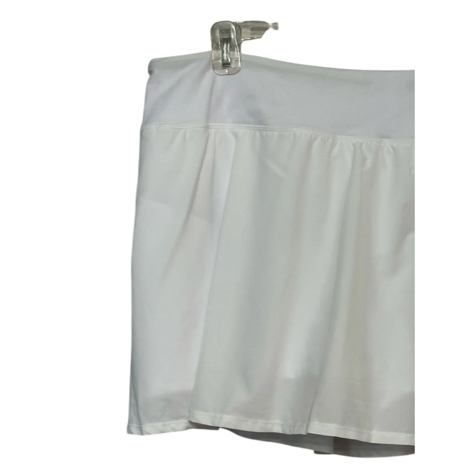Zella Athletic Tennis Skirt Pull On Waistband Short Length Crisp White XXL NWOT - Image 2