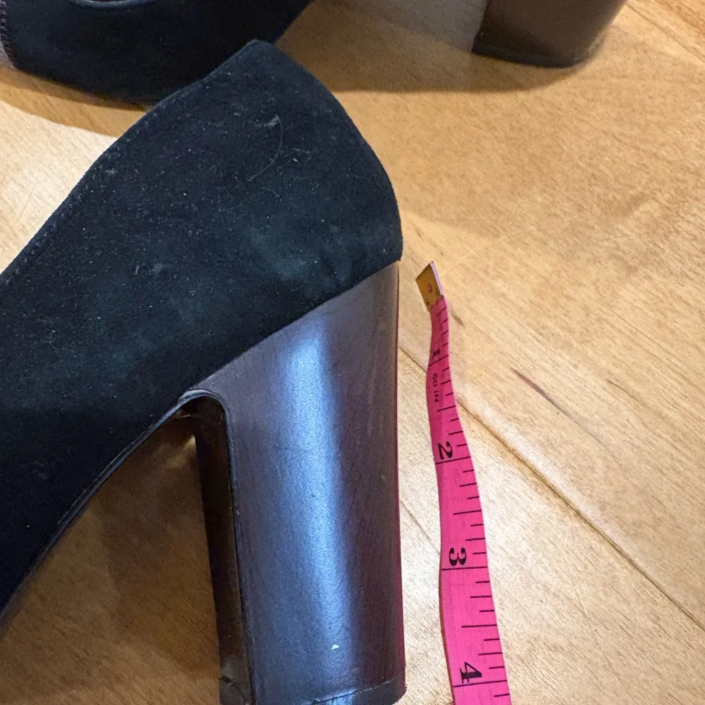 Missoni Target suede block heel pump shoe black sz 7.5 - Image 4