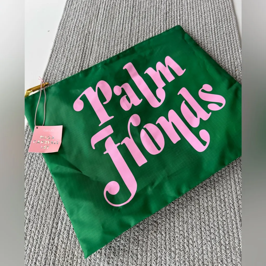 Bando Mega Carryall Zippered Pouch Set of 4 for Vacation Travel Spring Break Green - Image 4