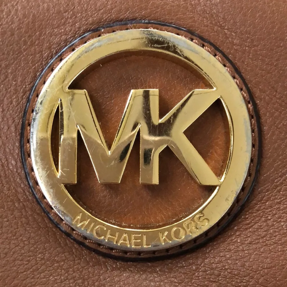 Michael Kors Brown Pebble Leather Wristlet - Image 2