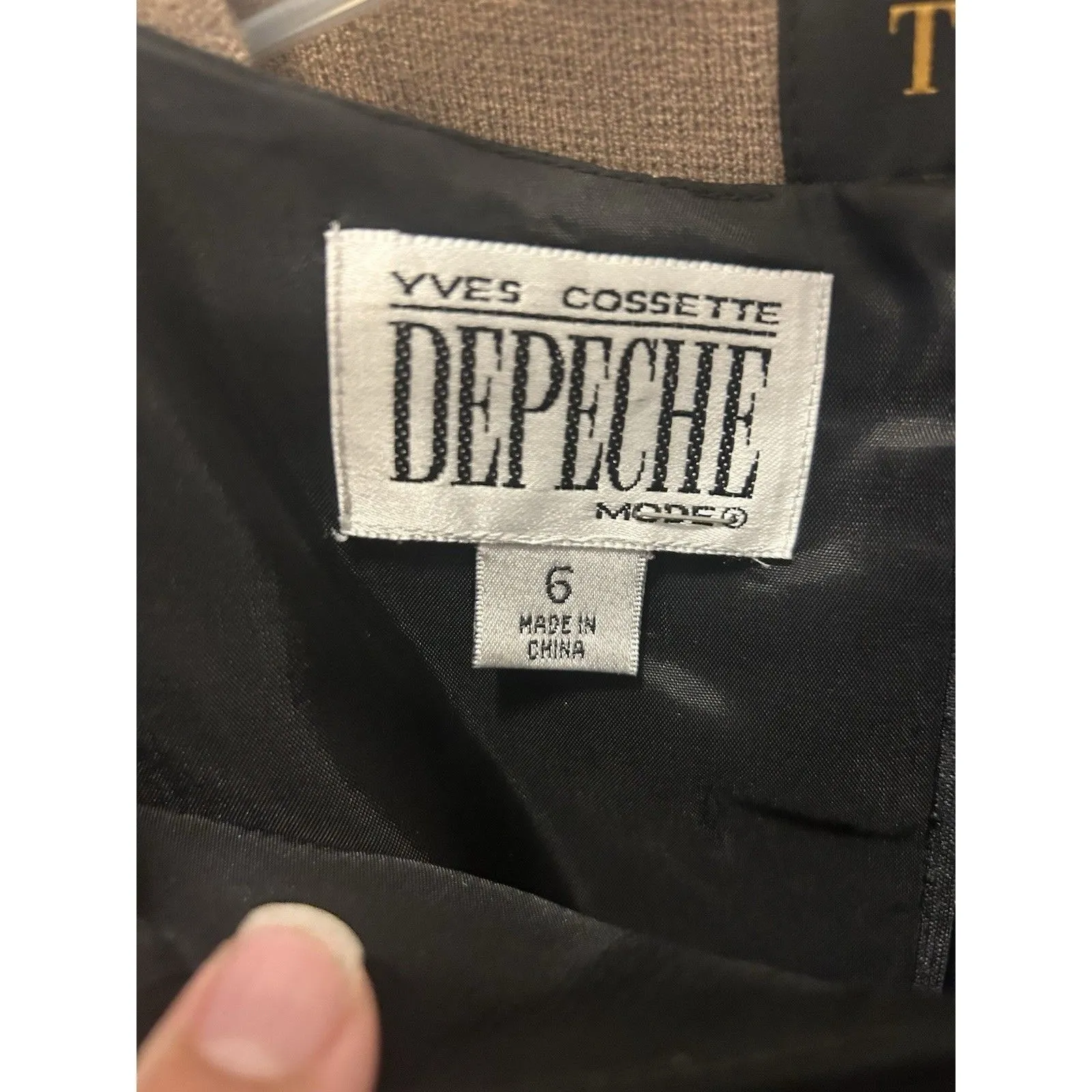 Depeche 90s Y2K Black Silk Embroidered Floral Sleeveless Size 6 Sheath Dress - Image 6