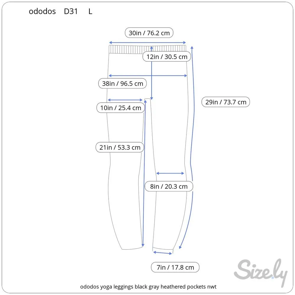 ododos yoga leggings black gray heathered pockets nwt Size L - Image 9
