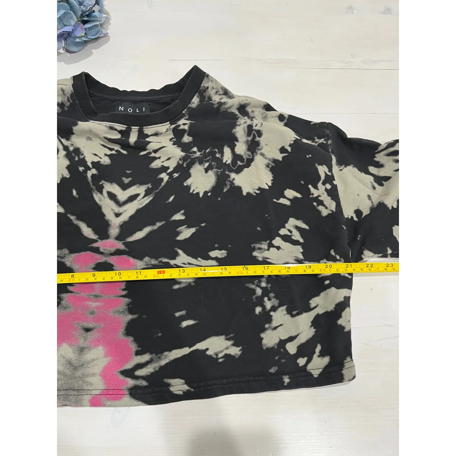 Noli Tie Dye Cropped Sweatshirt Long Sleeve Athleisure Top Size S - Image 5