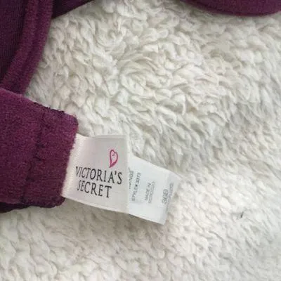 Vintage 90s Iridescent Maroon/Dark Magenta Demi Bra - Sz 36B - Image 10