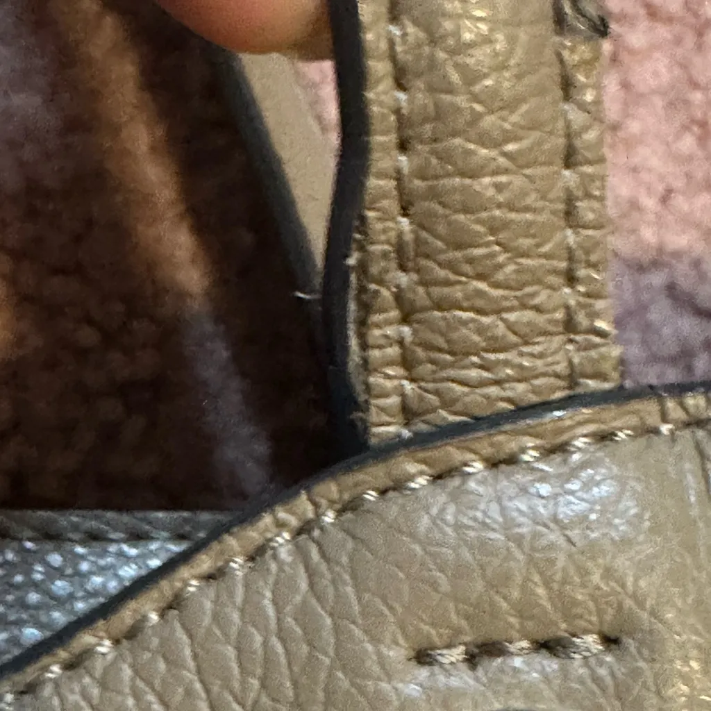 GUC KARL LAGERFELD Murl Mushroom Light Brown Tan LH8BR549 Handbag - Image 12