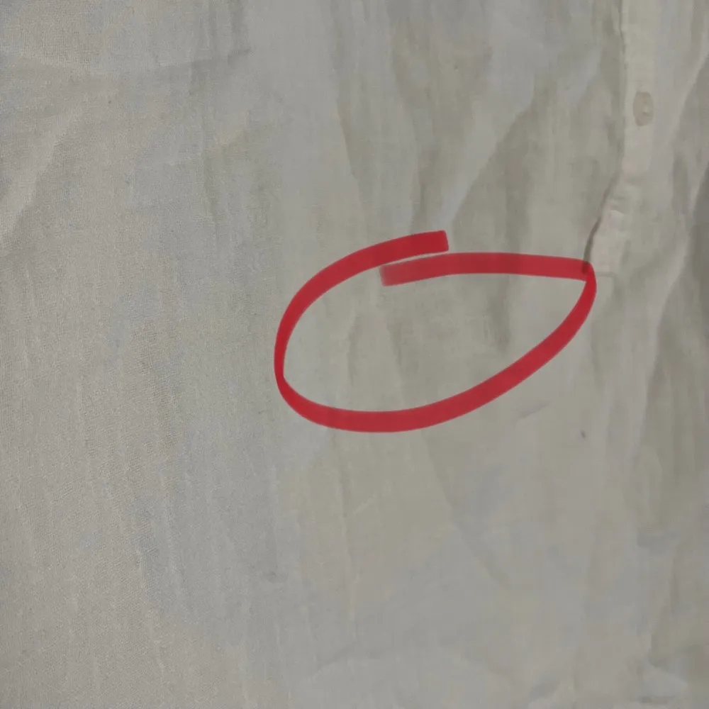 Quince Organic Cotton Gauze Roll Short Sleeve Shirt Neutral Coastal FLAWED Small - Image 4