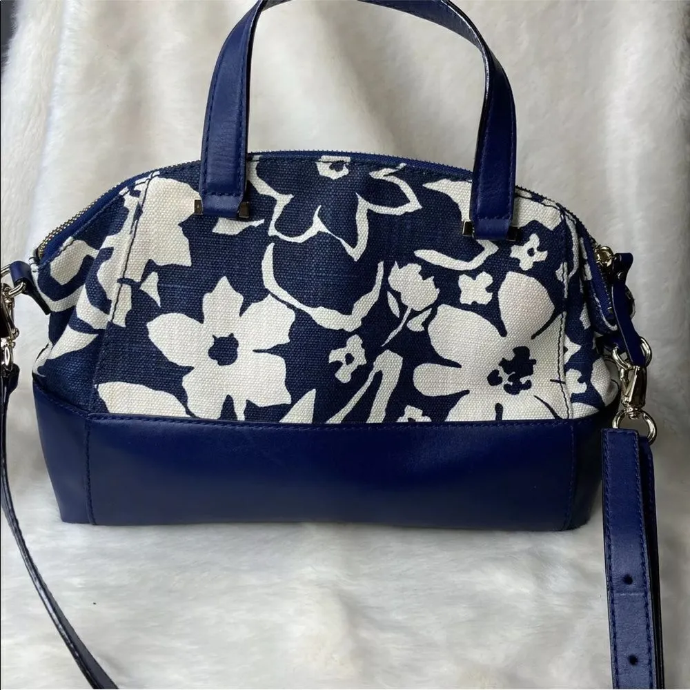 Kate Spade Charlotte Street Fabric Sloan Floral French Navy Shoulder Bag‎ - Image 7