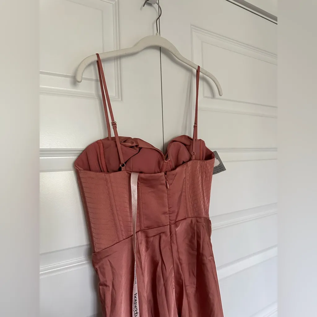 House of CB Myrna Rose Satin Corset Slip‎ Dress - NWT Large - Image 7