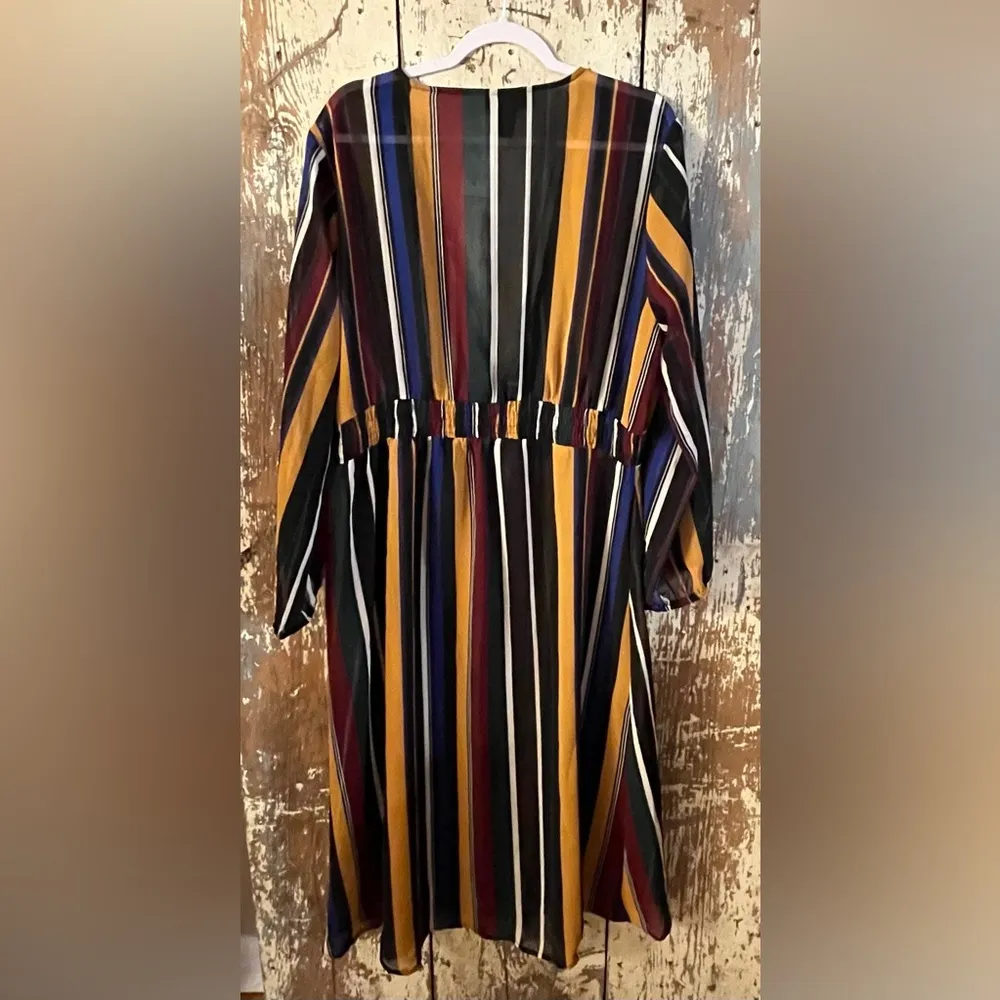 Ashley Stewart Size 18/20 Cardigan Duster Striped NWT - Image 5