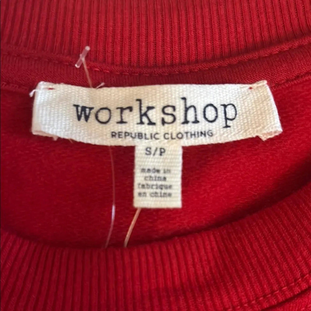 Workshop Republic Clothing Red Santa Claus Sweater Women Size Small - Image 2