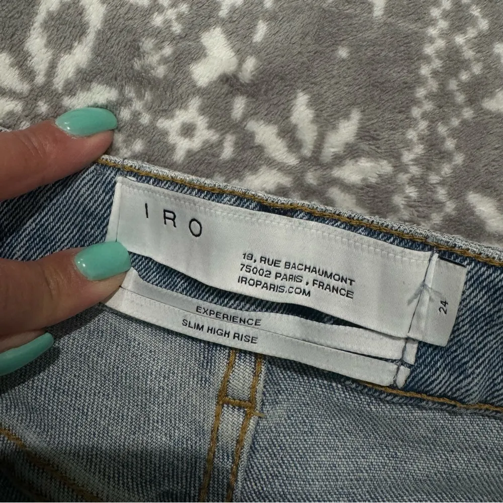 New IRO Experience Slim High Rise Jeans Button Fly Skinny Leg Light Wash Size 24 - Image 5