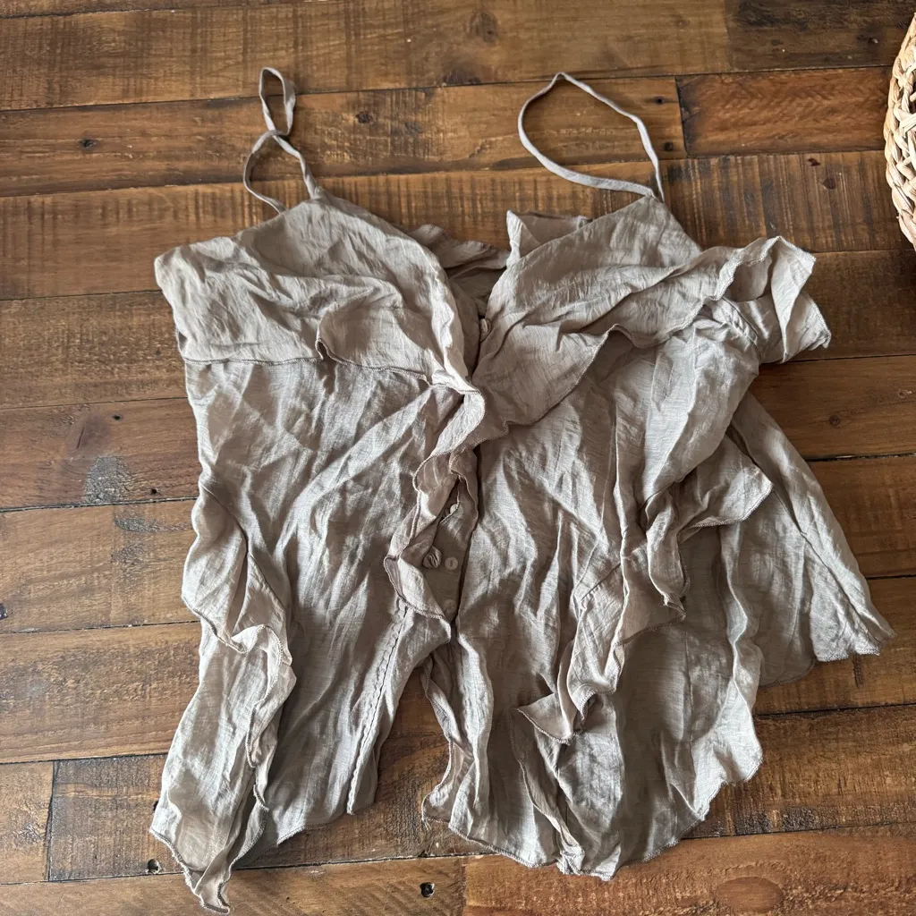 ZARA Sheer Ruffled Cami‎ - Image 2