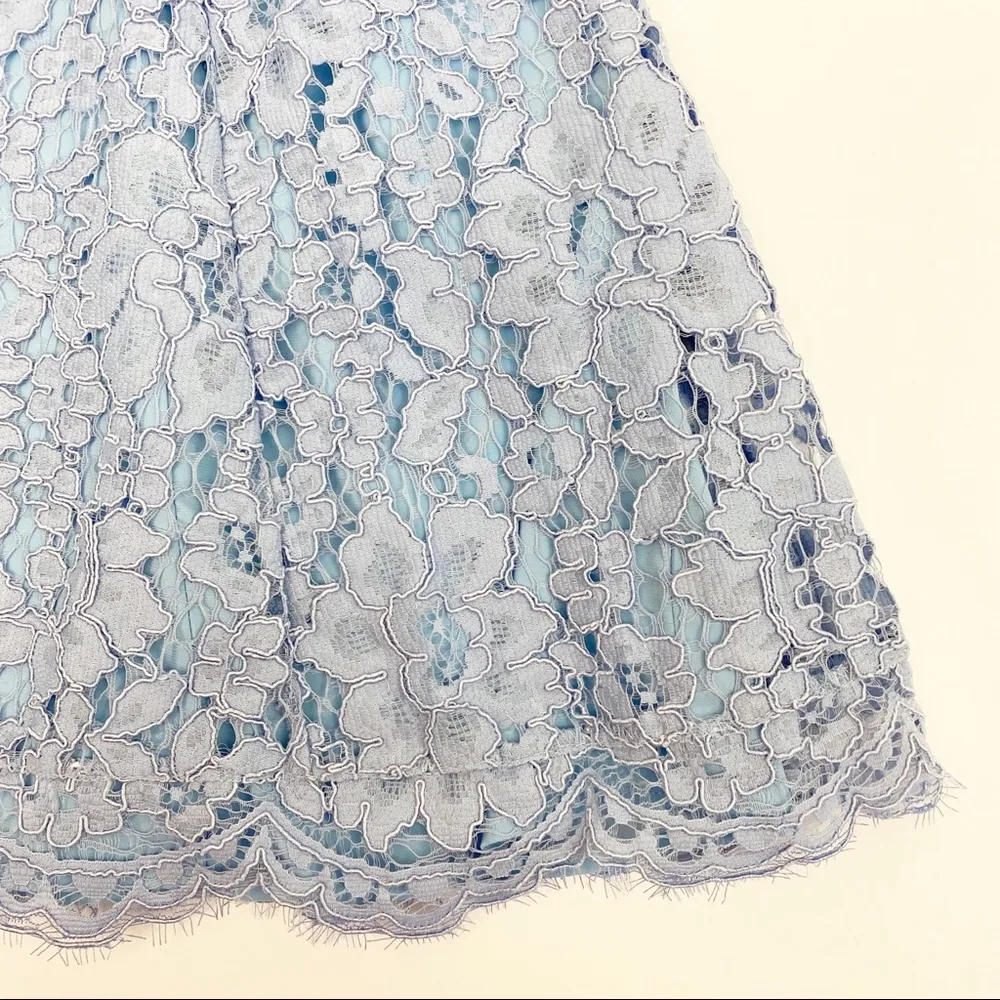 NBD x Revolve Bria Lace Halter Mini Dress: Periwinkle Blue - Image 8