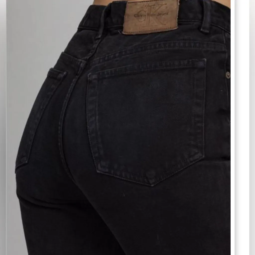 Vintage Calvin Klein Classic Black Women's Jeans 90s Size 30 - Image 2