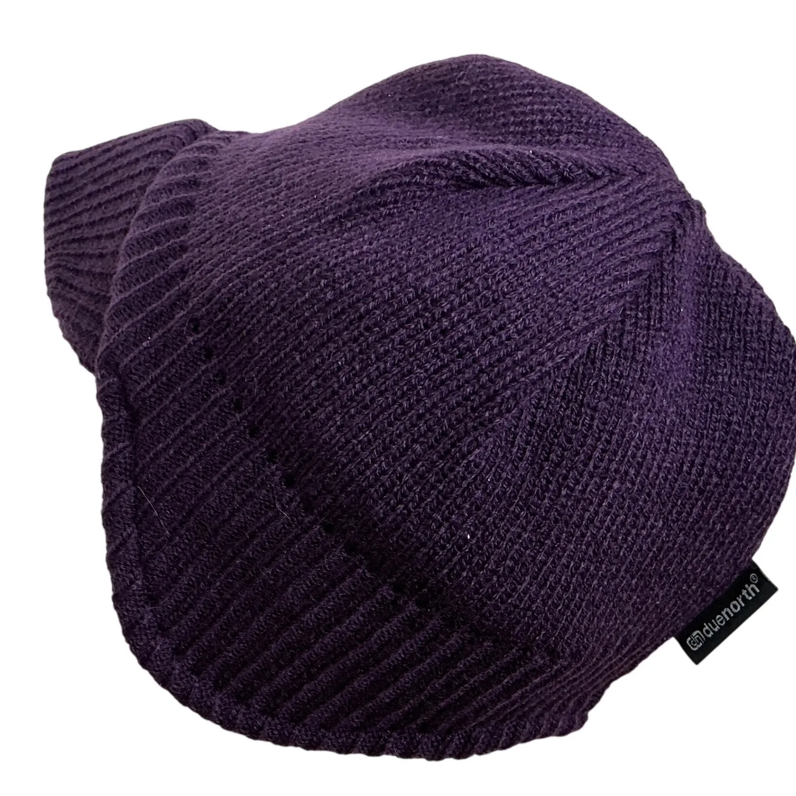 Due North Wind Resistant Knit Cap Ear Flap Purple Winter Beanie Cold Weather Hat - Image 2