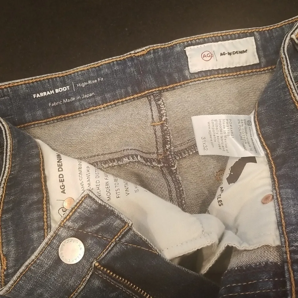 AG Farrah Boot High Waist Fray Hem Bootcut Jeans 14 Years Picturesque 31x32 NWOT - Image 14