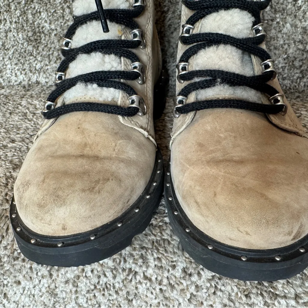 SOREL Woman’s Lennox Shearling Boots Tan‎ Size 6 Waterproof - Image 4