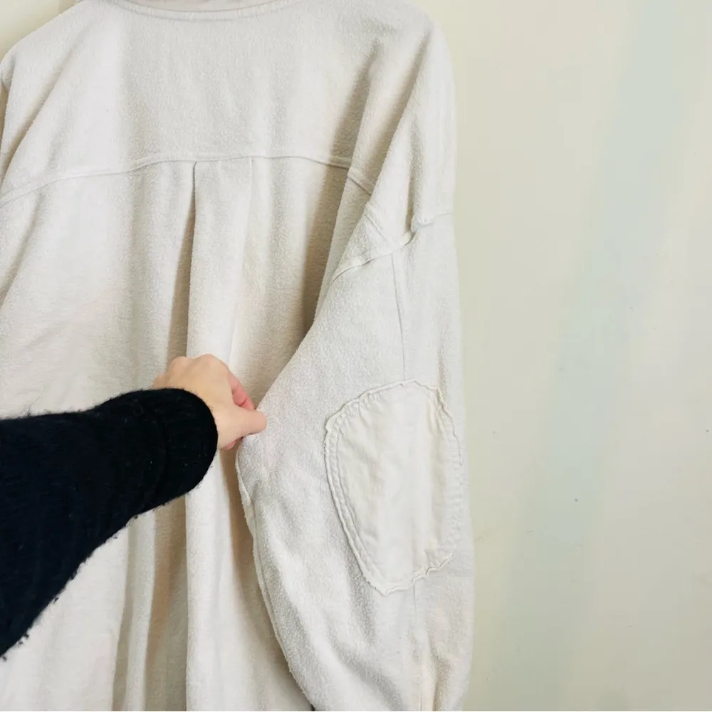 Free People Ruby Cream Button-Up Jacket Shacket size XL - Image 11