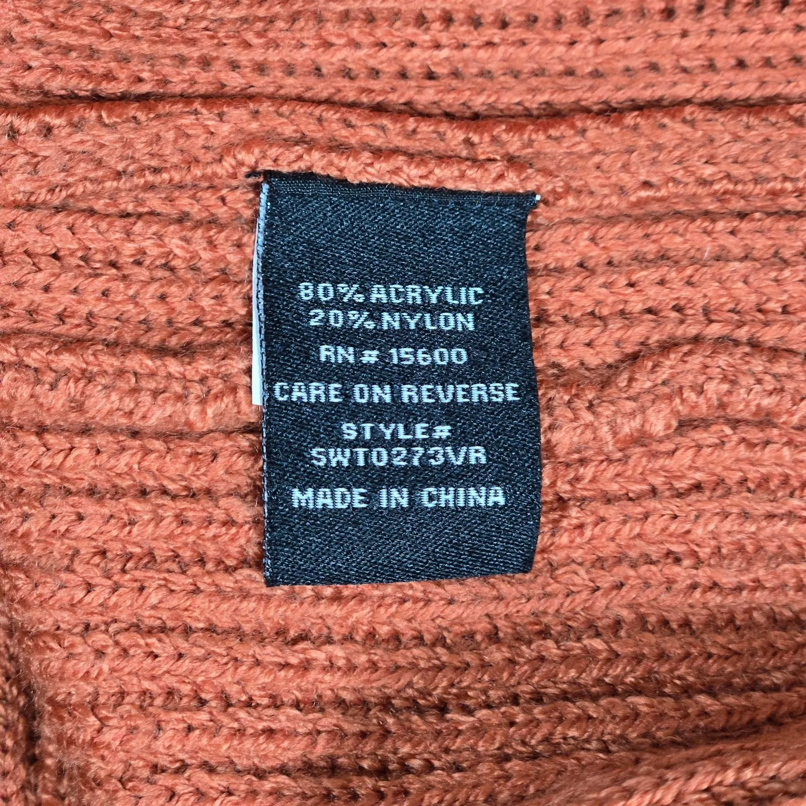 Violets & Roses Saoirse Mock Neck Sweater in Fire Heather S NWT Orange - Image 6