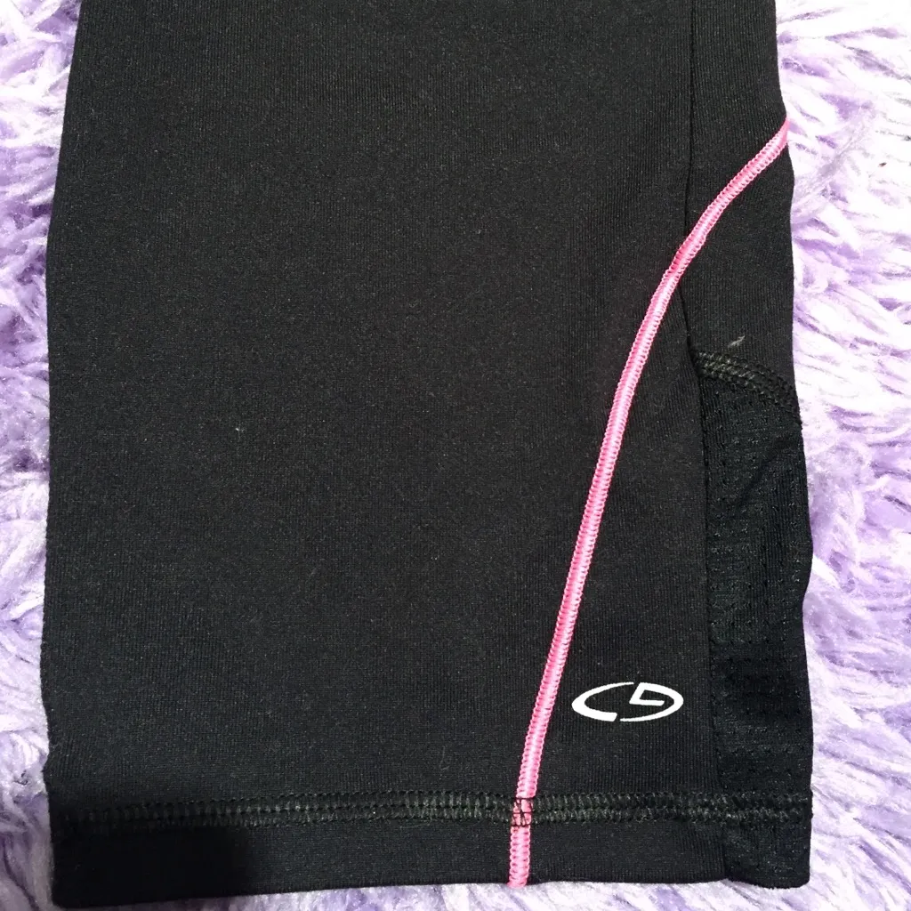 C9 by Champion Black & Pink Piping Workout Capri Leggings - Image 4