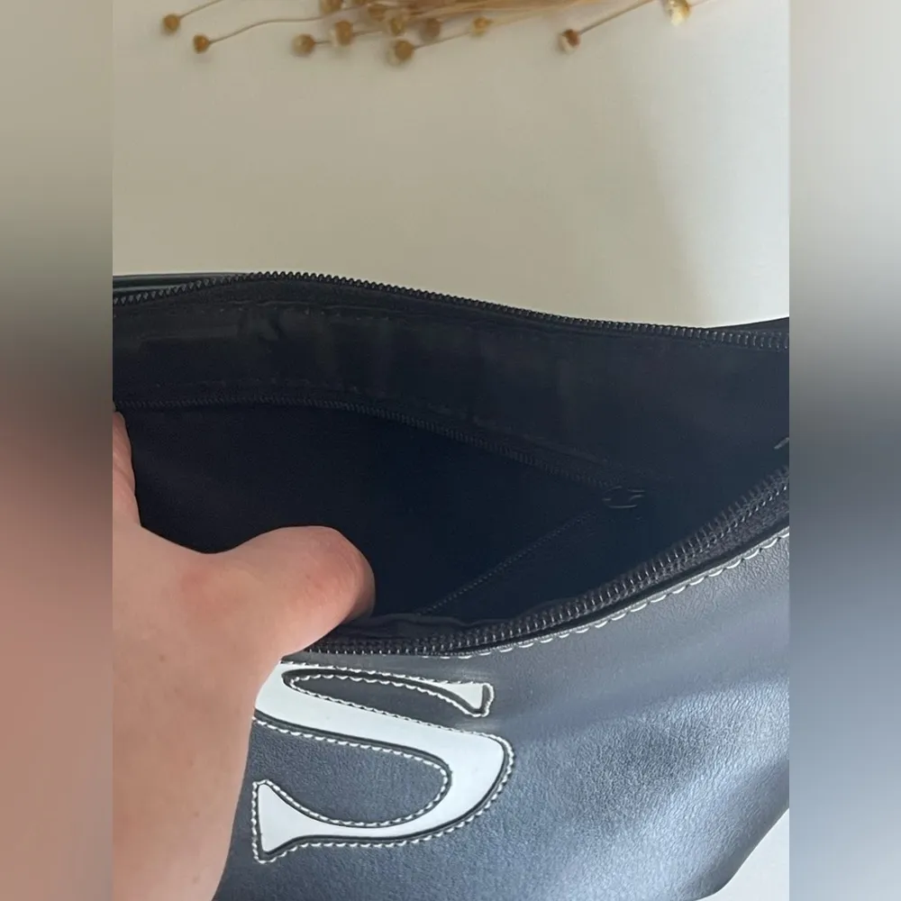 Letter S Fashion Shoulder Bag Black - Image 12