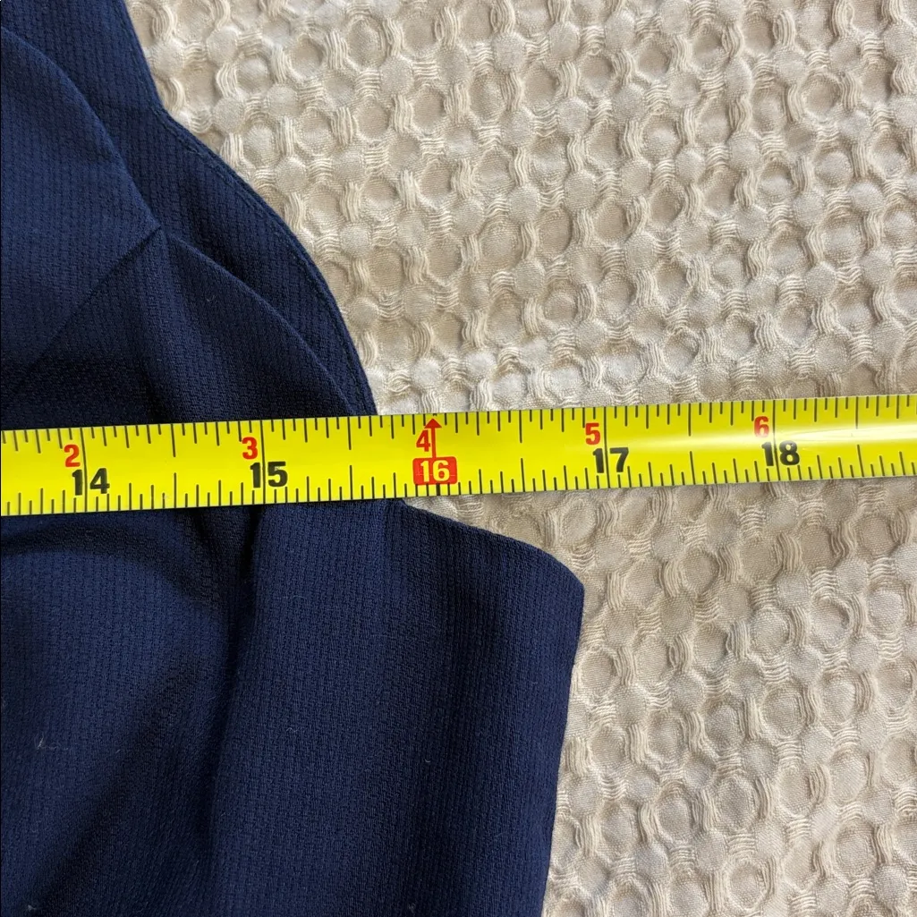 NWT Lauren James Landry Solid Navy 100% Cotton Dress Medium - Image 7