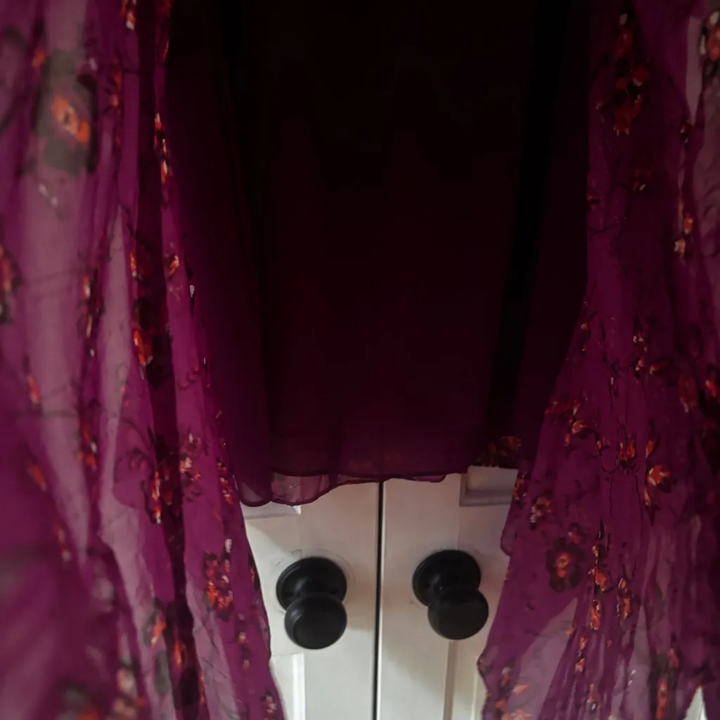 Ulla Johnson Torri Skirt Magenta Metallic Asymmetrical Midi Skirt Size 4 Small - Image 9