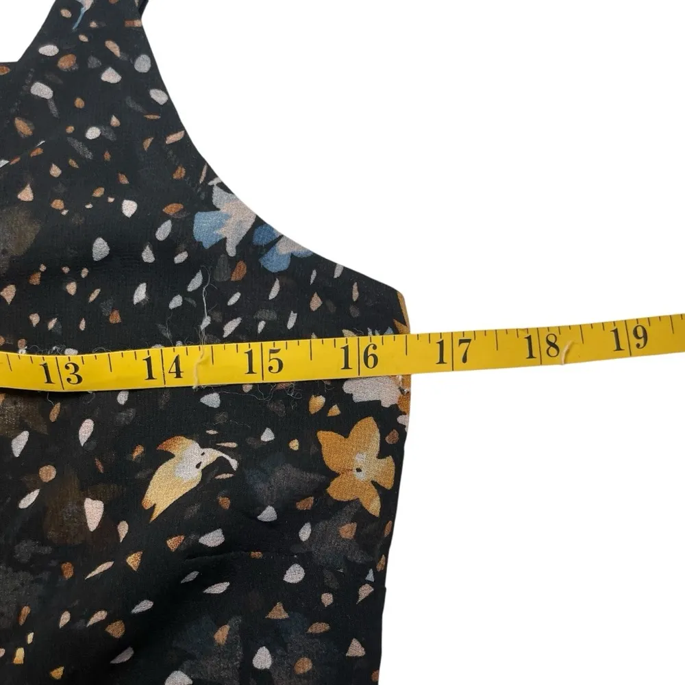 CAbi Cami Floral Cluster Cosmic Sleeveless Small #3606 Tiered Flowy Sheer Top - Image 9