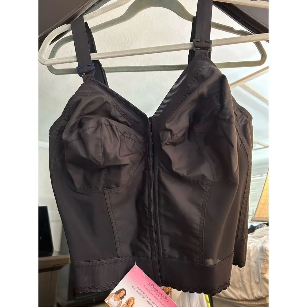 NEW FULLY Slimming Wireless Back & Posture Support Longline Bra 40B Black Size undefined - Image 3